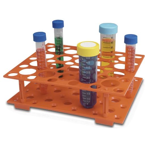 Snap-Together Conical Tube Rack, Orange
