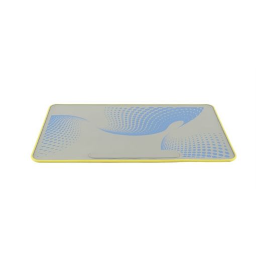 Lab Mat, Silicone Bench Protector, Yellow-Grey/Blue, 35cm L x 60cm W