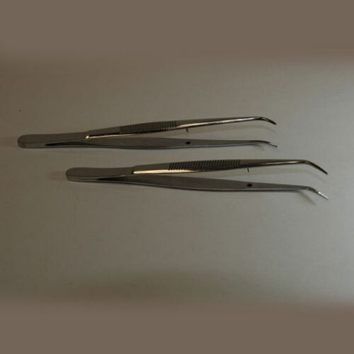 Microscopic Forceps Curved 150mm