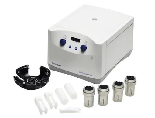 5702 Centrifuge with A-4-38 Rotor, 4 x round buckets, adapters for 15/50ml tubes