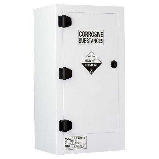 Corrosive Storage Cabinet 80L, Polypropylene, 1 door, 2 shelves