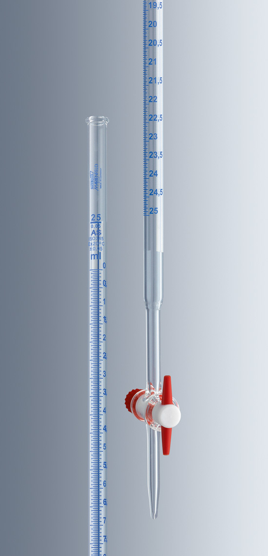 25ml Burette AS PTFE Stopcock Southern Cross Science