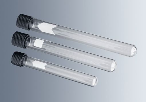 Test tubes borosilicate glass with screw cap, 150x16 mm, 100 per Pack