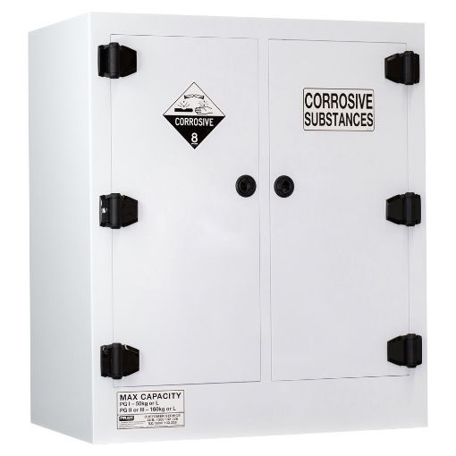 Corrosive sstorage Cabinet 160L, Polypropylene, 2 door, 4 shelves