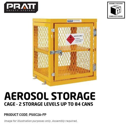 Aerosol Storage Cage. 2 Storage Level Up To 84 Cans. (comes flat packed - assembly required)