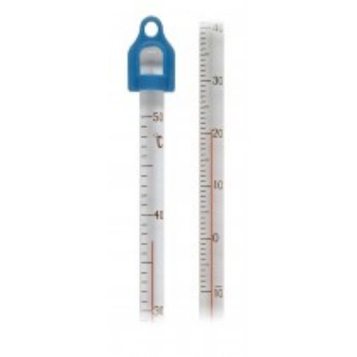 Pocket Thermometer, Red Spirit, 155mm, -10c-110c x 1 in blue case