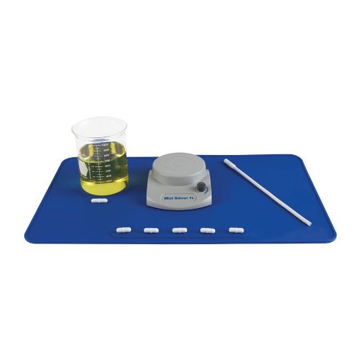 Lab Mat, Silicone Bench Protector, Blue/white, 35cm L x 60cm W