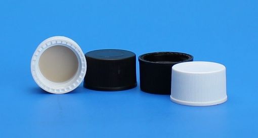 Black solid PTFE lined PP cap, 100 per Pack
