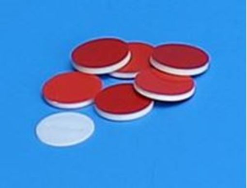 Red PTFE / Silicone Septa, 100 per Pack