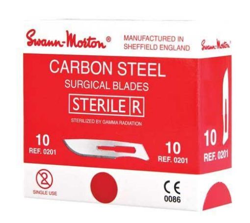 Swann Morton #10 Scalpel Blade Serile, 100 per Pack