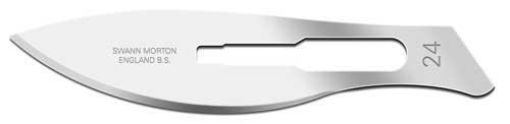 Scalpel Blade No. 24 Swann-Morton ST SU, 100 per Pack
