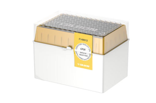 Gilson CP25 positive displacement pipette tip, Tipacks of 960 tips per rack to suit M25 & M25E pipette