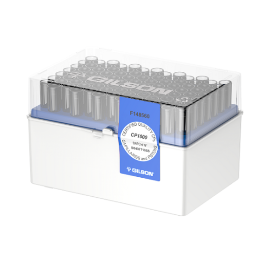 Gilson CP1000 positive displacement pipette tip, Tipacks of 182 tips to suit M1000 & M1000E pipette