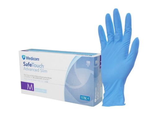 SafeTouch Slim Nitrile PF Glove Medium, 100 per Pack