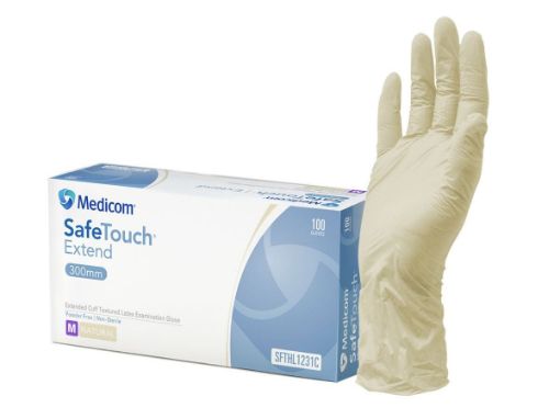 SafeTouch Extend Rubber Gloves Size Medium, 1000 per Carton