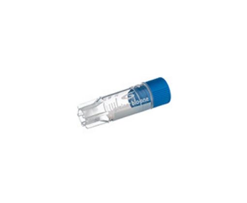 1ml Cryovial V base, internal thread, Blue Cap, 100 per Pack