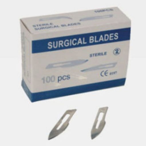 Surgical Blade #15, Sterile, Carbon Steel, 100 per Pack