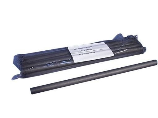 Carbon rod, 150mm long x 6mm diameter, pack 10