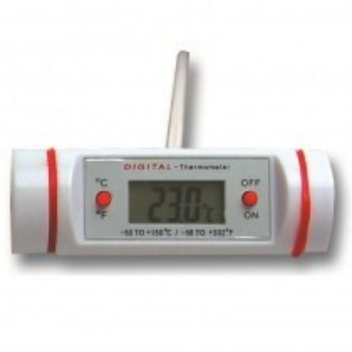 Digital Thermometer -50-150C with probe, horizontal barrel