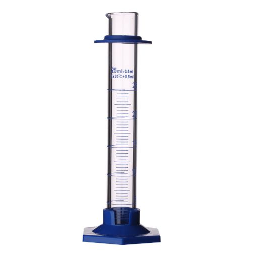 25ml measuring cylinder with plastic foot