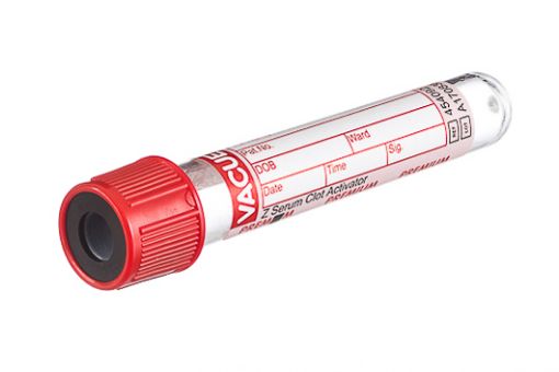 4ml Vacuette, Red Top (Serum Clot Activator), 50 per Pack