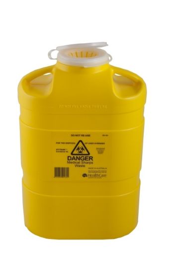 Sharps Container 8L Push Cap, 9 per Carton