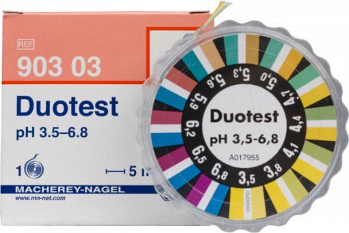 pH Indicator Paper 3.5-6.8 with 0.5 unit intervals 5M x 10mm Roll