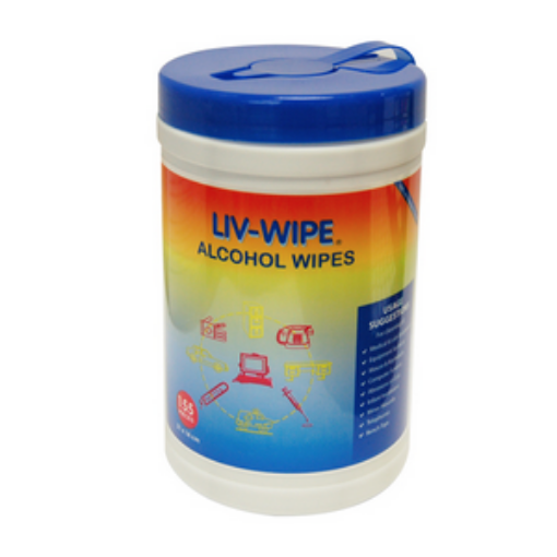 Alcohol Wipes 70% Isopropyl Alcohol, 155 wipes/tub