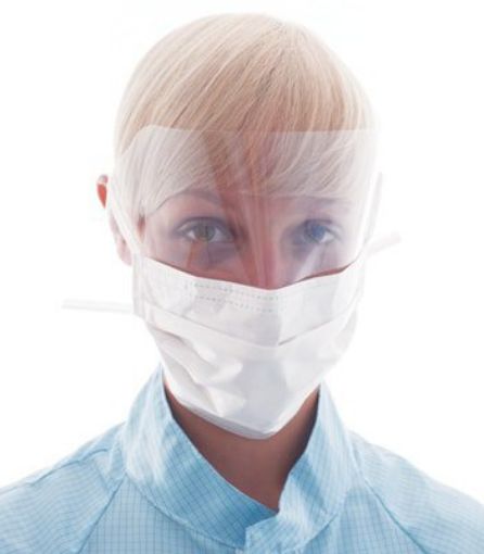 Bioclean Clearview Sterile Earloop & Clip Mask, 100 per Pack