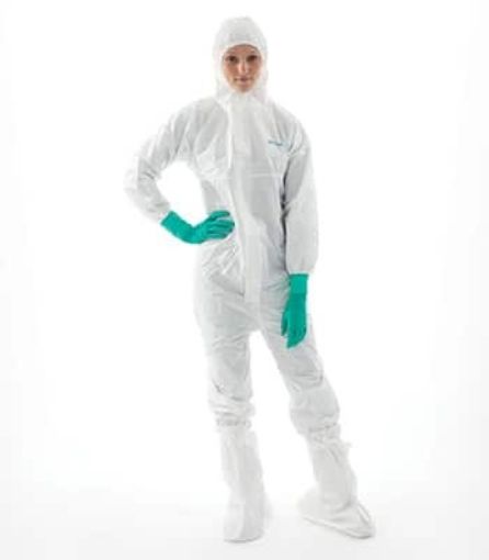 9429004 Bioclean D Cleanroom Coverall with hood, non sterile, size Large, 20 per Carton