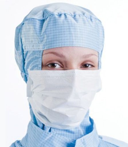 Bioclean Sterile Clean Room Mask, earloops & Clip, 12 packs of 50 individually wrapped per carton