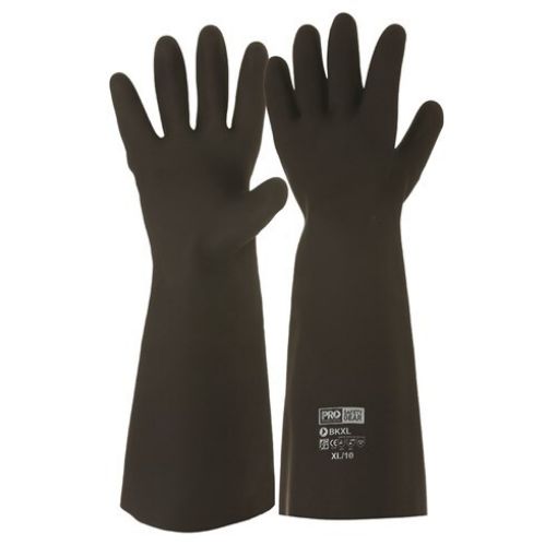 Black Knight latex gauntlet – length 45cm M(8)