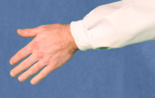 Poly Cotton Labcoat with Knitted Cuffs (MEDIUM)