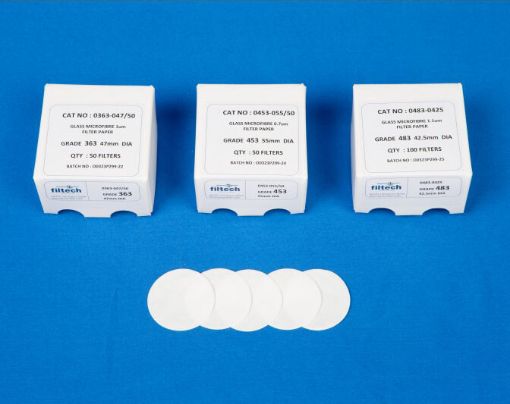 Glass Microfibre Paper 30mm, 50 per Pack