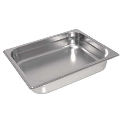 Vogue Stainless Steel Heavy Duty 1/2 Gastronorm Tray 40mm deep, 265 x 325mm
