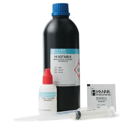 Chlorine, free and total HR, DPD method, Powder reagetn kit for 300 tests (Cl2 free or total)