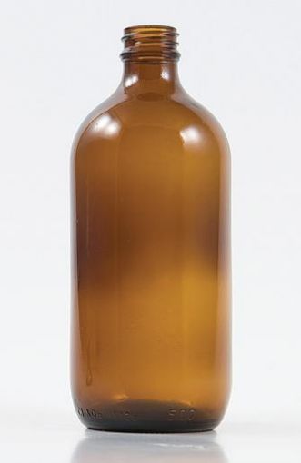 500mL Amber Bottle, Glass, pack 25