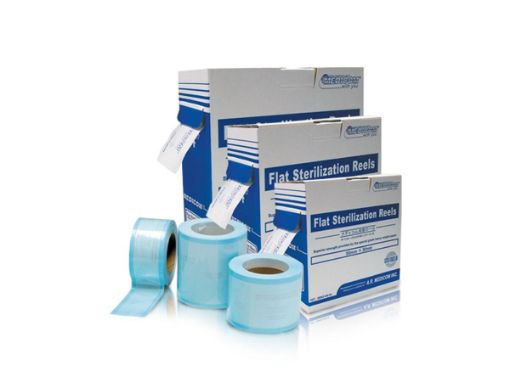 Flat Sterilisation Roll, 250mm x 200mm Long (4 Rolls per carton)
