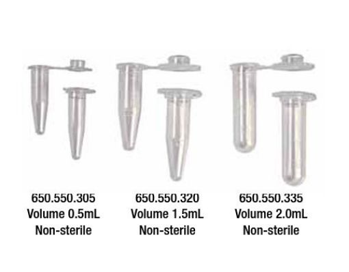 Tube, Microcentrifuge 1.5ml PP, 500 per Pack