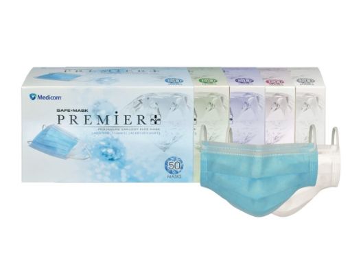 PremierPlus Level 2 earloop mask- Blue, 10 x 50, 500 per Carton