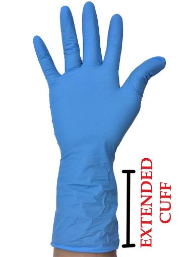 Nitrile Glove P/F Long Cuff XL, 1000 per Carton