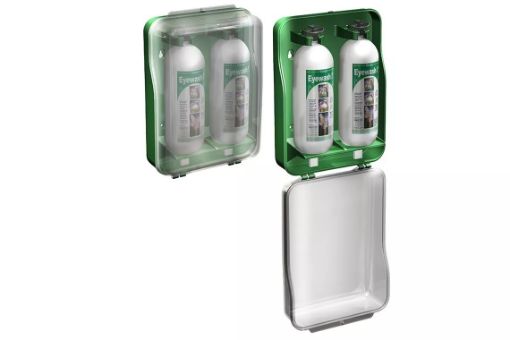 Eye Wash Cabinet, Wall Mounted, includes 2 x 1 Litre Eye Wash Bottles, Cabinet and Fixing Screws