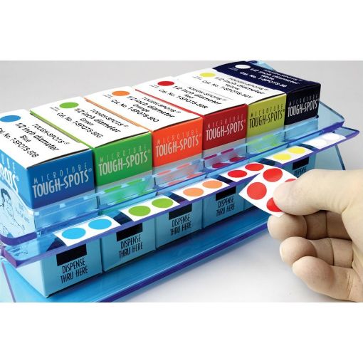 1/2" Tough-Spots, Yellow, 1000 per Pack