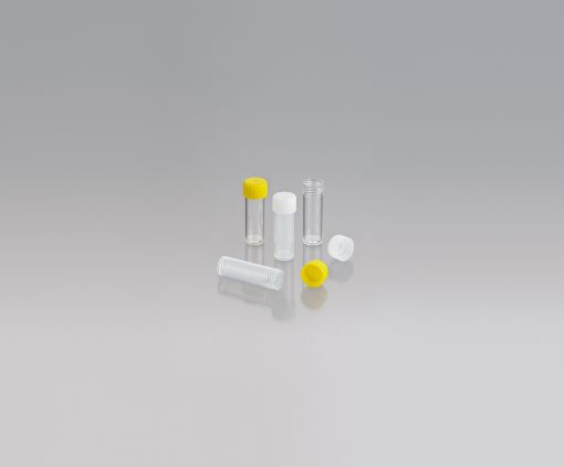 5ml Polystyrene Tube, Unlabelled, Yellow Cap,gamma sterile, 2000/Carton
