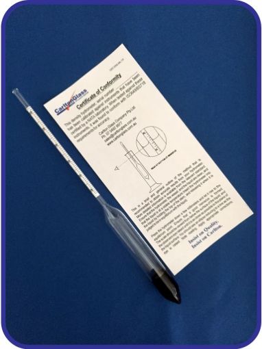 Density Hydrometer 1.700-1.800 M100x0.002g/ml +/- 0.002 @20C 250mm long BS817, ISO649