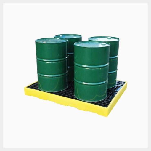 Floorbunding spill decking 1660 x 1260 x 150mm, holds 4 x 44 gallon drums