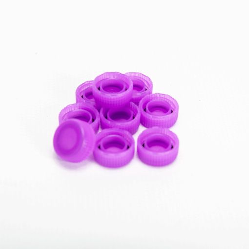 Purple screw caps