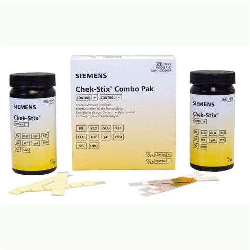 Picture of Chek-Stix Urinalysis Control Combo Positive and Negative strips (pack of 2 bottles of 25)
