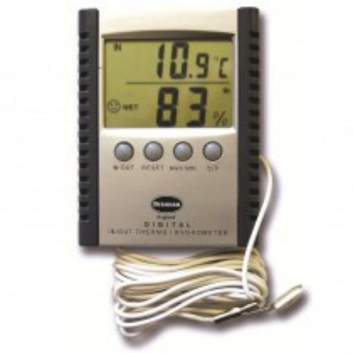Picture of Hygrometer/Thermometer, Digital, with Indoor/Outdoor Sensors