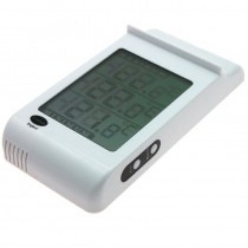 Picture of Thermometer, Max/Min, Digital, -10/50C x 0.1, Selectable, Heavy Duty White Case, Brannan